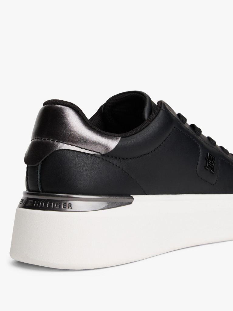 Black Chic Platform Sneaker Gold  Women
