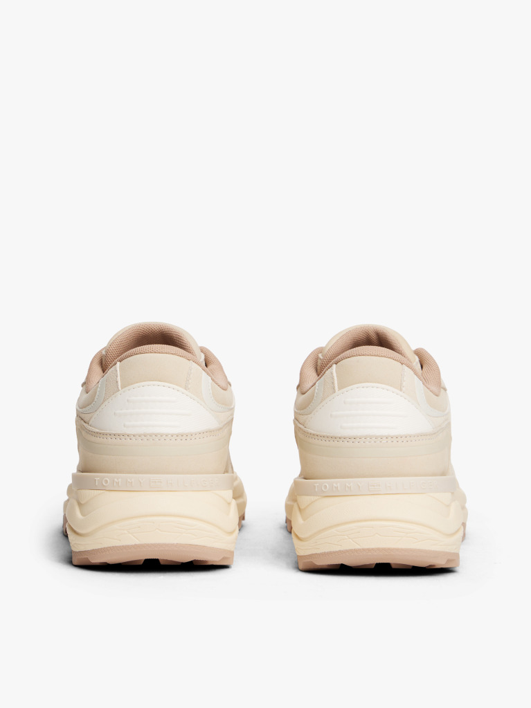 Μπεζ Δερμάτινα TH Monogram Sneakers  Γυναίκες