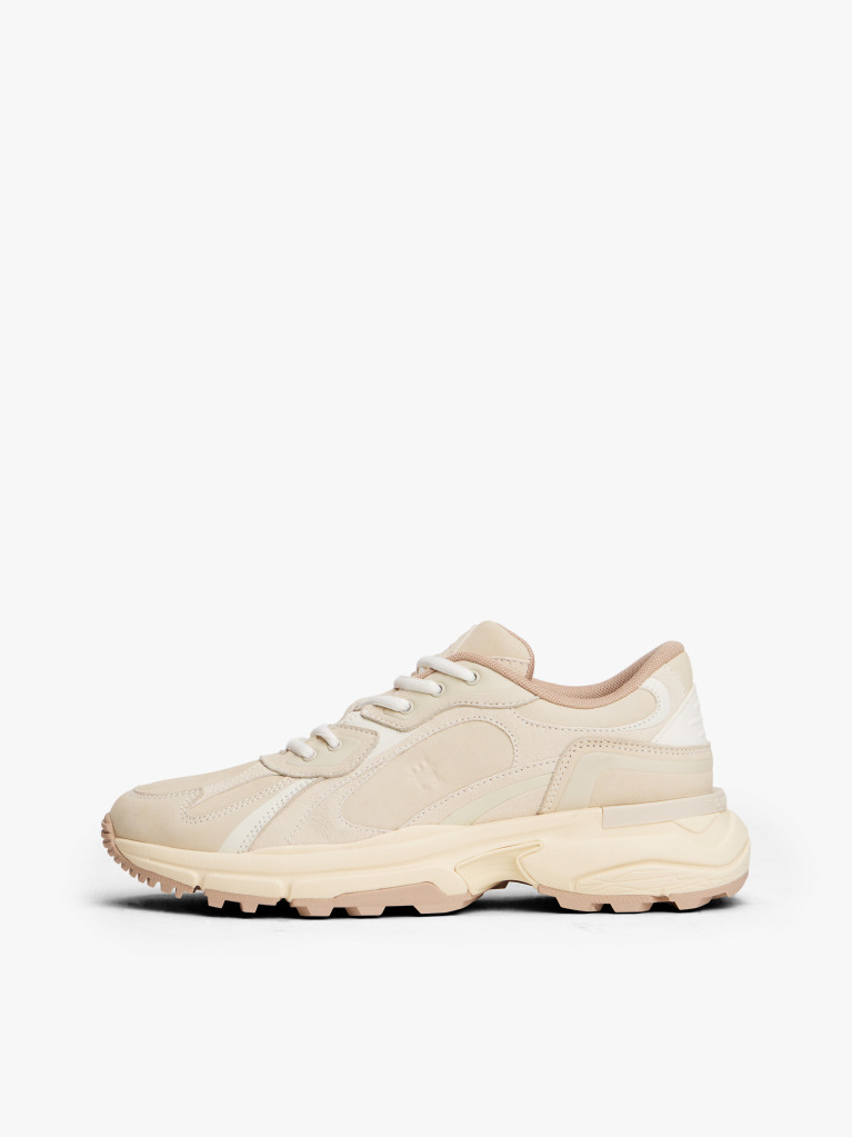 Μπεζ Δερμάτινα TH Monogram Sneakers  Γυναίκες
