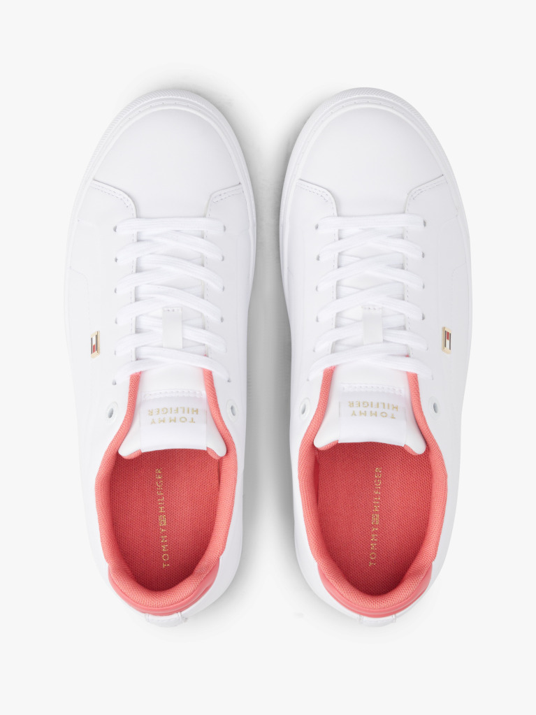 White Leather Colour-Pop Trainers  Women