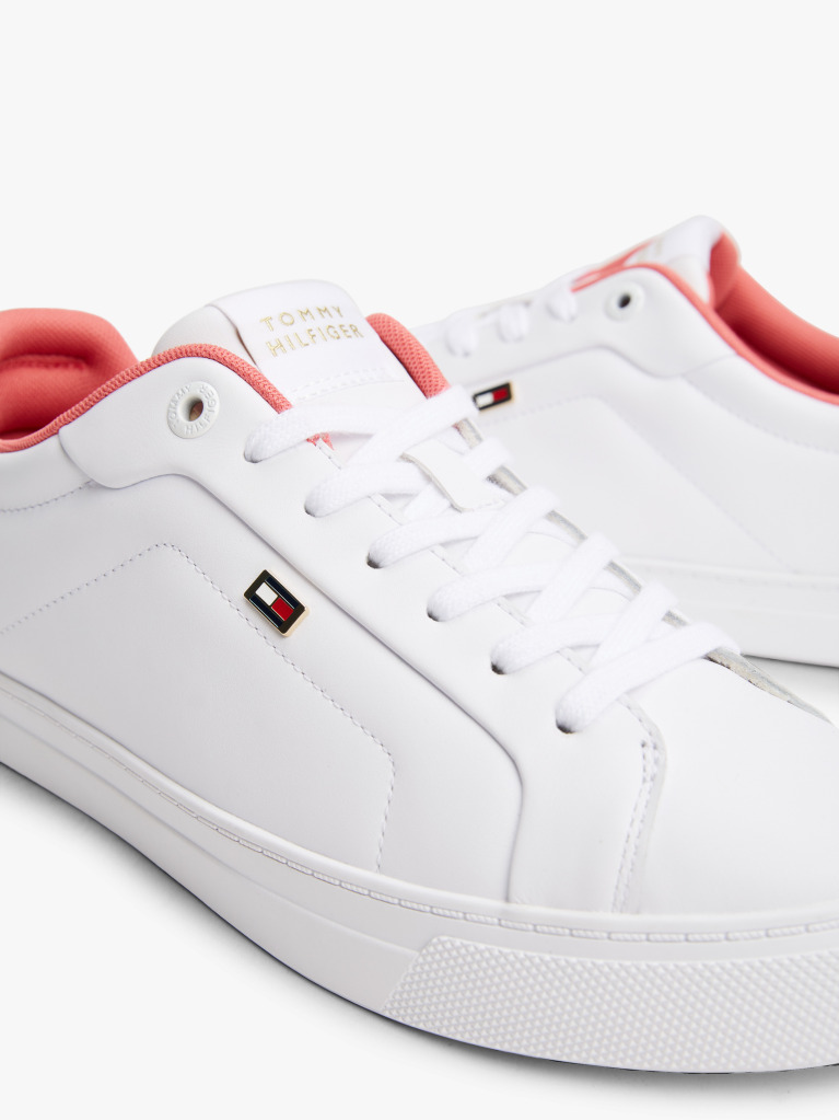 White Leather Colour-Pop Trainers  Women