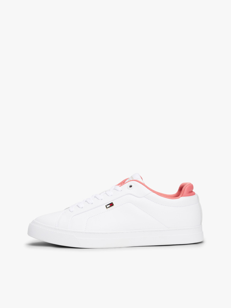 White Leather Colour-Pop Trainers  Women