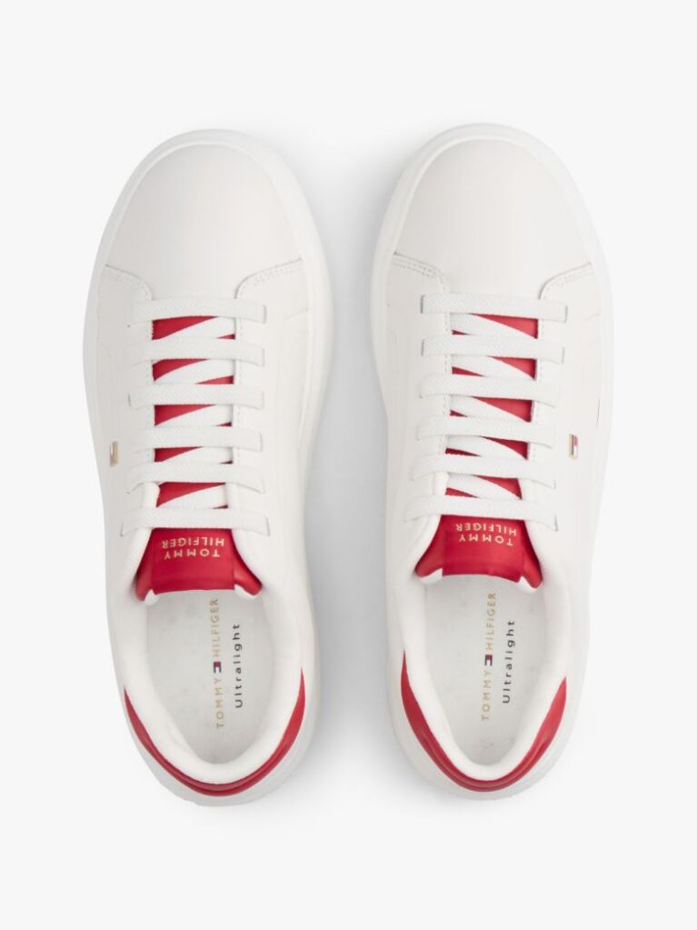 Multi Lightweight Leather Cupsole Court Trainers  Women