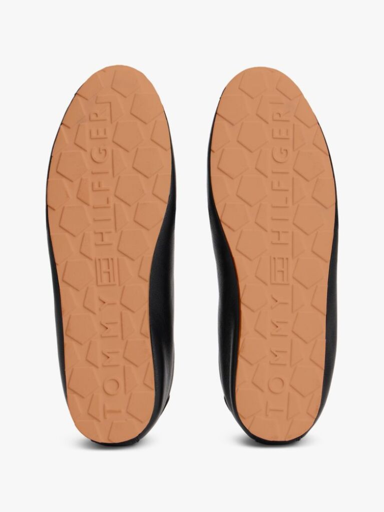 Μαύρο TH Monogram Δερμάτινα Sneakers Με Χαμηλό Κόψιμο  Γυναίκες
