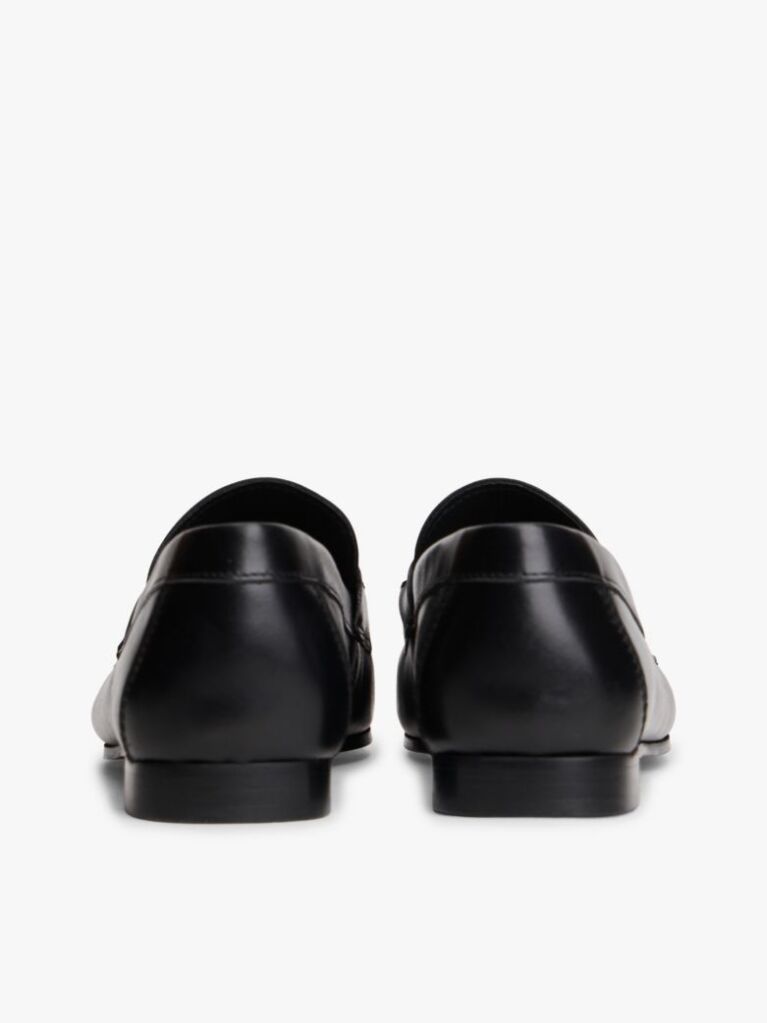 Μαύρο TH Monogram Δερμάτινα Loafers Με Διακοσμητική Αλυσίδα  Γυναίκες