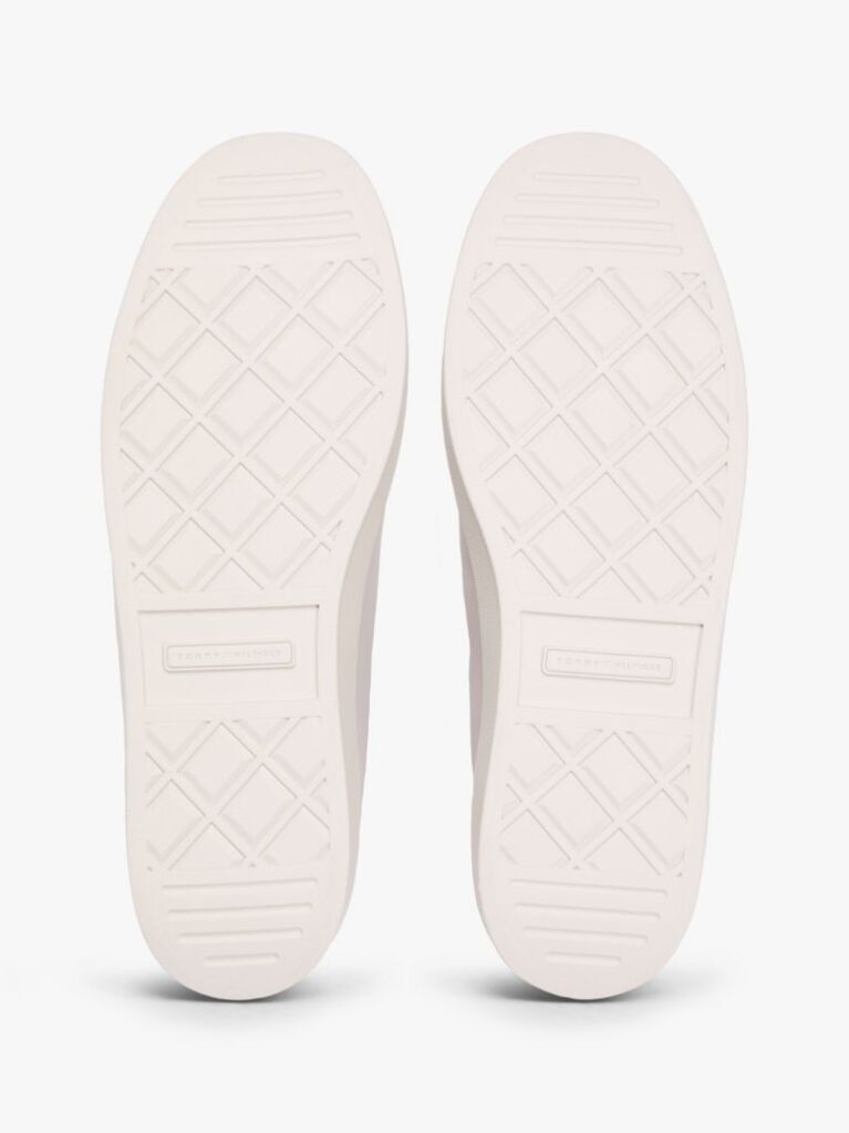 Μπεζ TH Monogram Δερμάτινα Sneakers  Γυναίκες