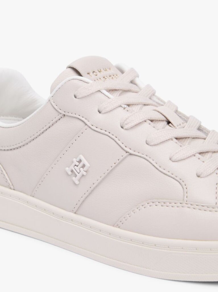 Μπεζ TH Monogram Δερμάτινα Sneakers  Γυναίκες