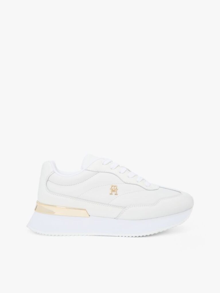 Άσπρο Δερμάτινα Sneakers Με Μονόγραμμα TH  Γυναίκες
