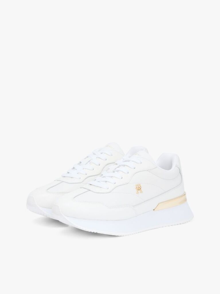 Άσπρο Δερμάτινα Sneakers Με Μονόγραμμα TH  Γυναίκες