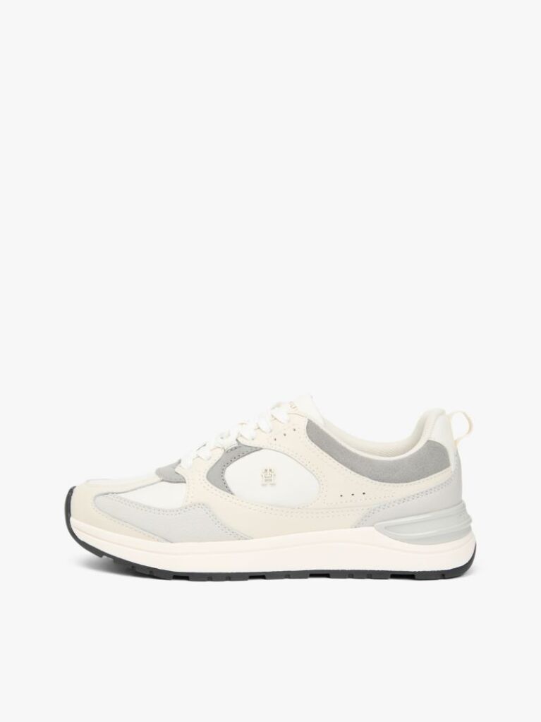 Multi TH Monogram Leather Mixed Texture Trainers  Women