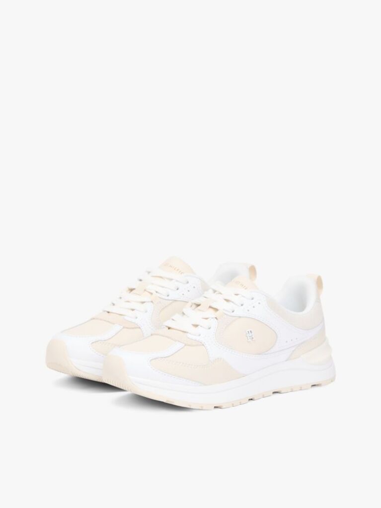 Multi TH Monogram Leather Mixed Texture Trainers  Women