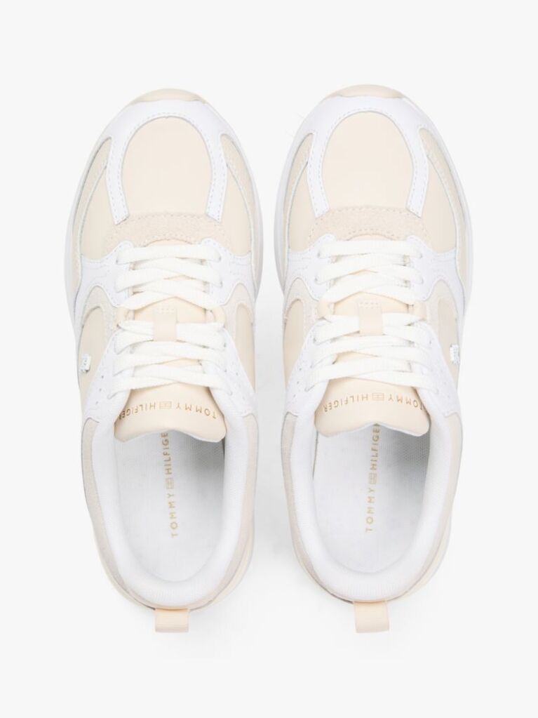 Multi TH Monogram Leather Mixed Texture Trainers  Women