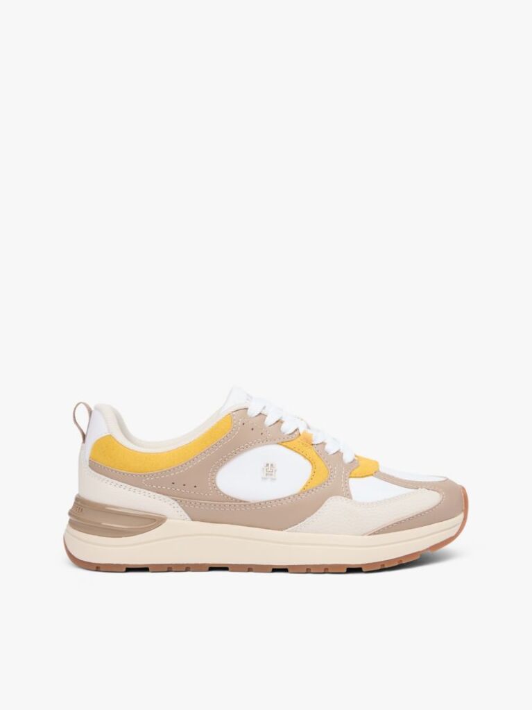 Multi TH Monogram Leather Mixed Texture Trainers  Women