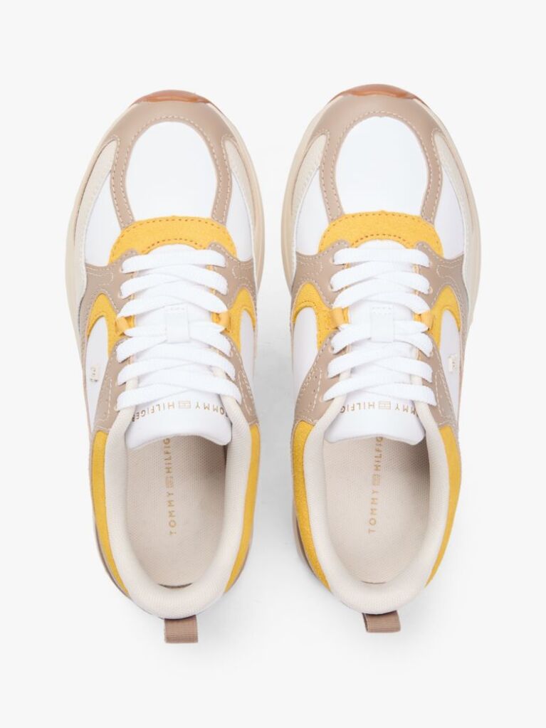 Multi TH Monogram Leather Mixed Texture Trainers  Women