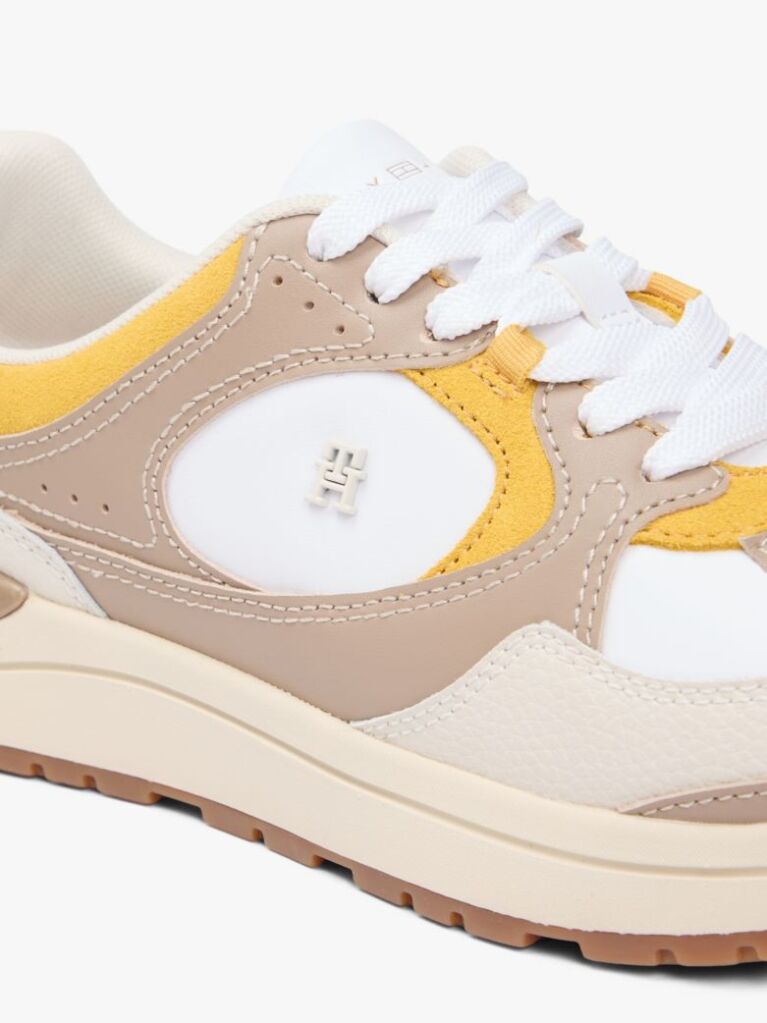 Multi TH Monogram Leather Mixed Texture Trainers  Women
