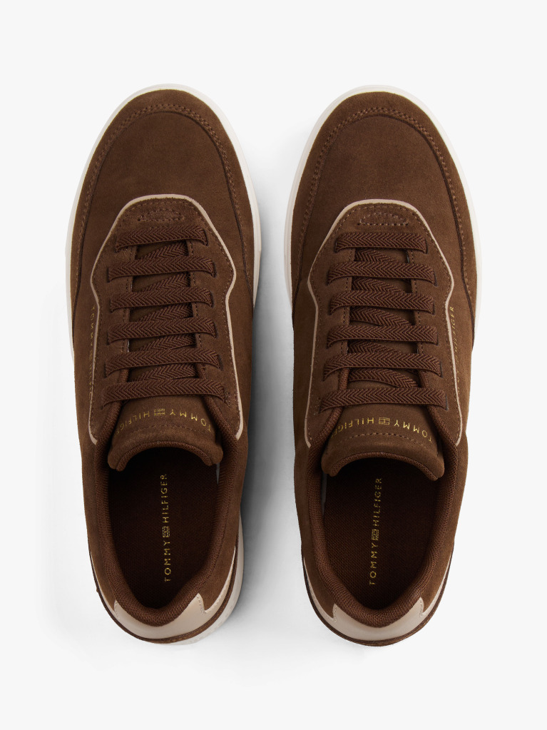 Brown Suede Cupsole Trainers  Women