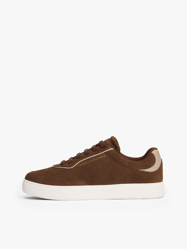 Brown Suede Cupsole Trainers  Women