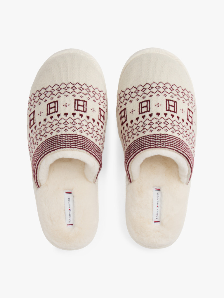 Multi Fair Isle Knit Slippers  Women