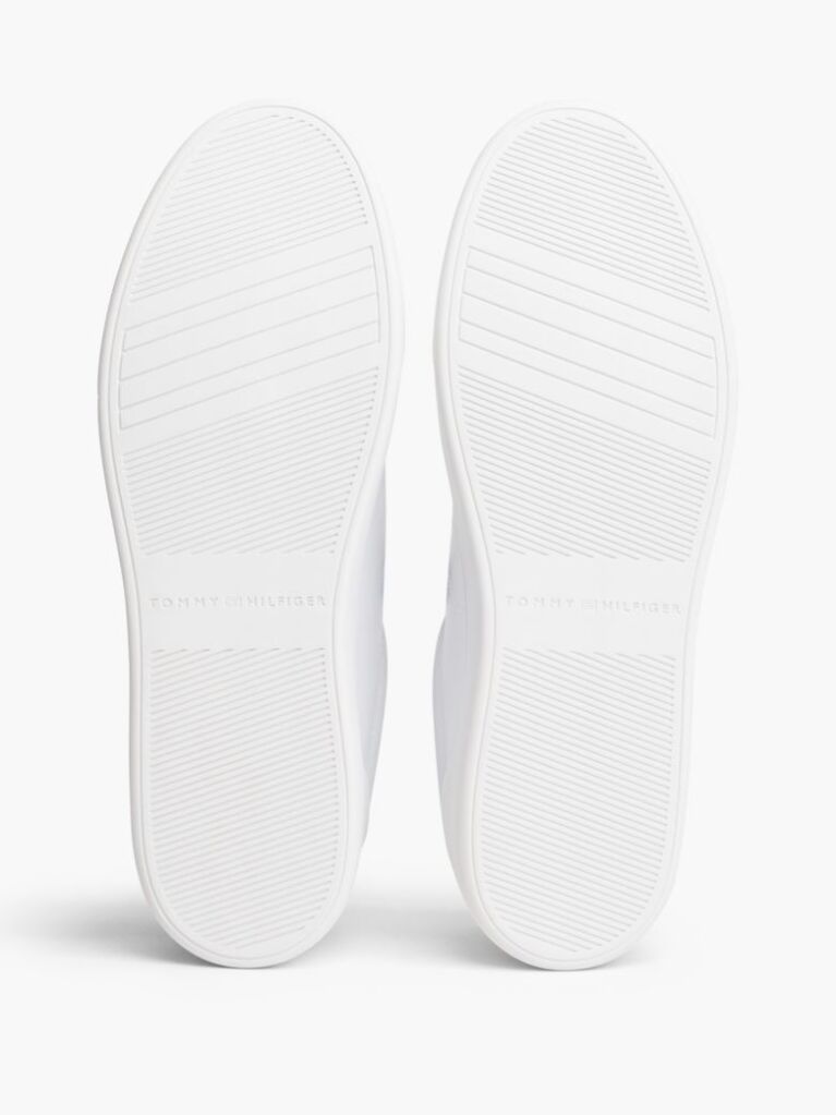 White Leather TH Monogram Court Sneakers  Women