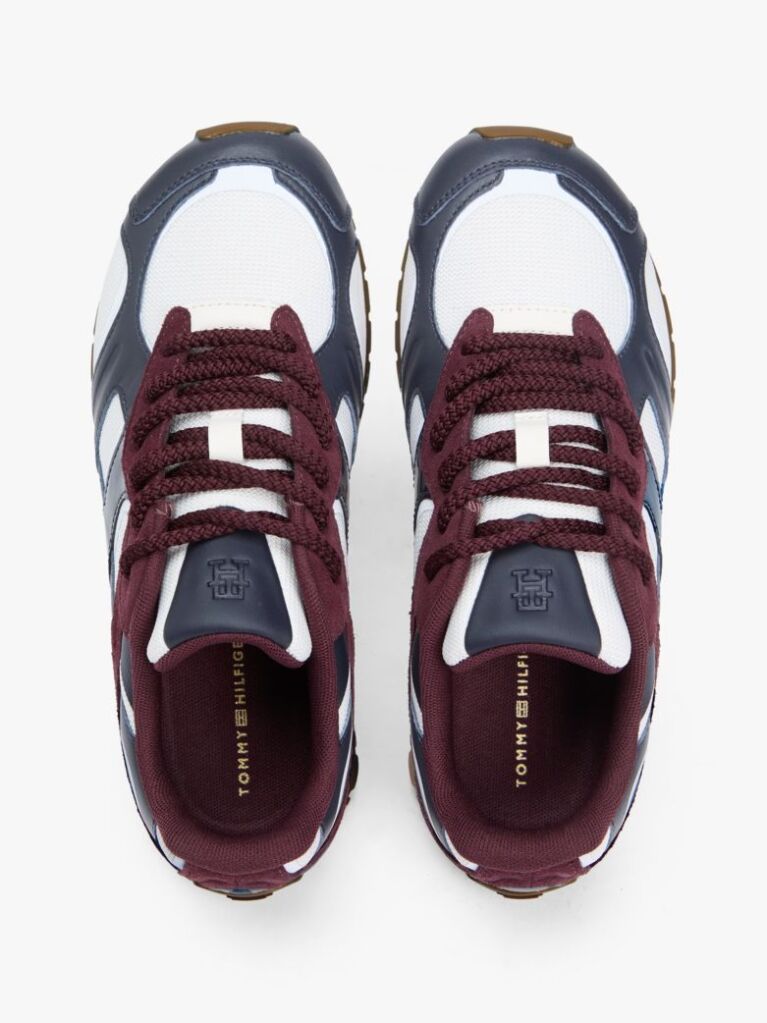 Multi TH Monogram Leather Mixed Texture Trainers  Women