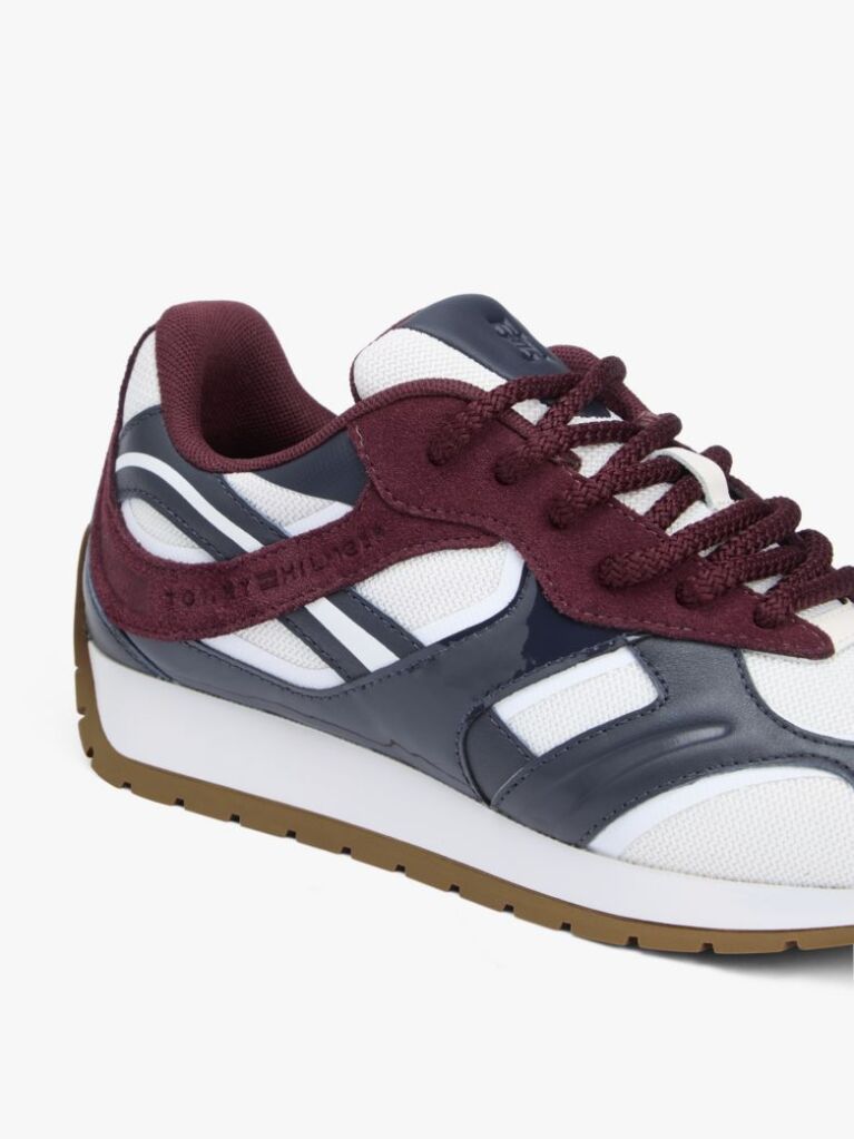 Multi TH Monogram Leather Mixed Texture Trainers  Women