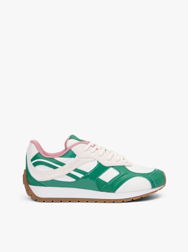 Multi TH Monogram Leather Mixed Texture Trainers  Women