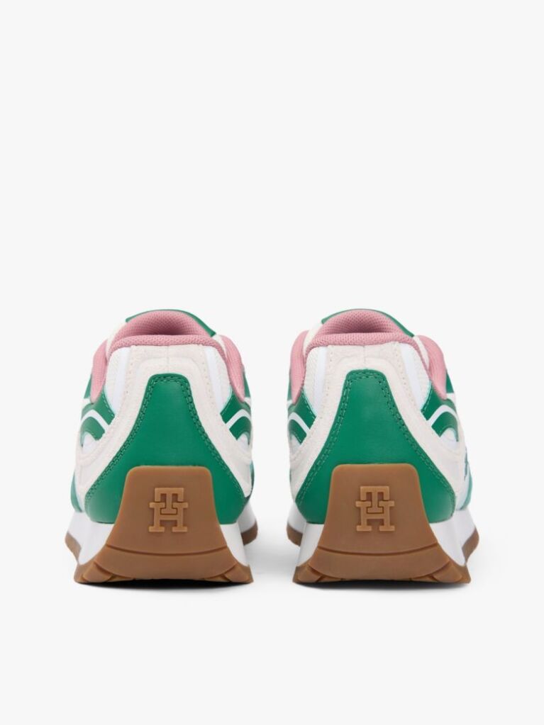 Multi TH Monogram Leather Mixed Texture Trainers  Women