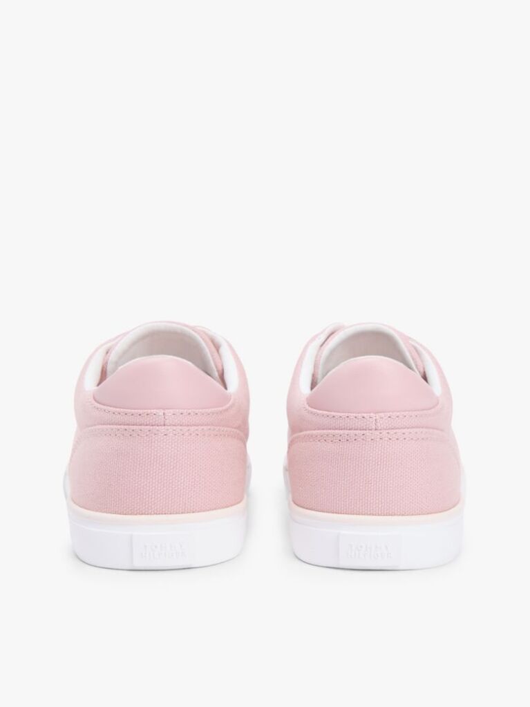 Pink Low Profile Canvas Lace-Up Trainers  Women