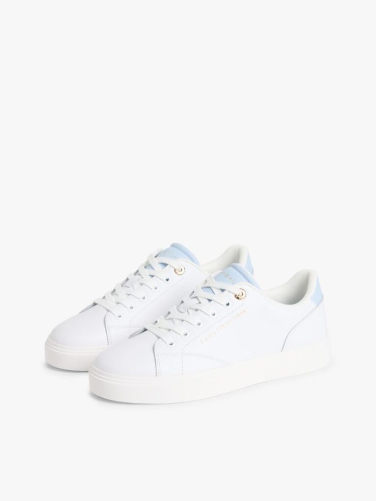 Άσπρο Δερμάτινα Sneakers Με Λογότυπο  Γυναίκες