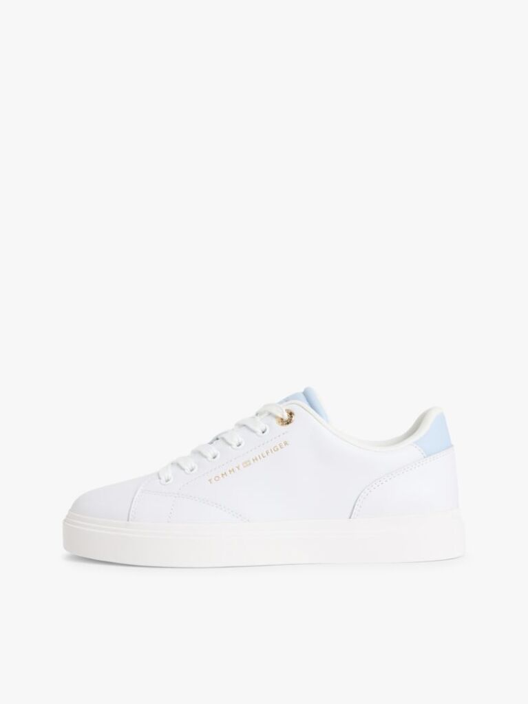 Άσπρο Δερμάτινα Sneakers Με Λογότυπο  Γυναίκες