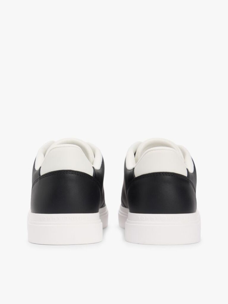 Μαύρο Δερμάτινα Sneakers Με Λογότυπο  Γυναίκες