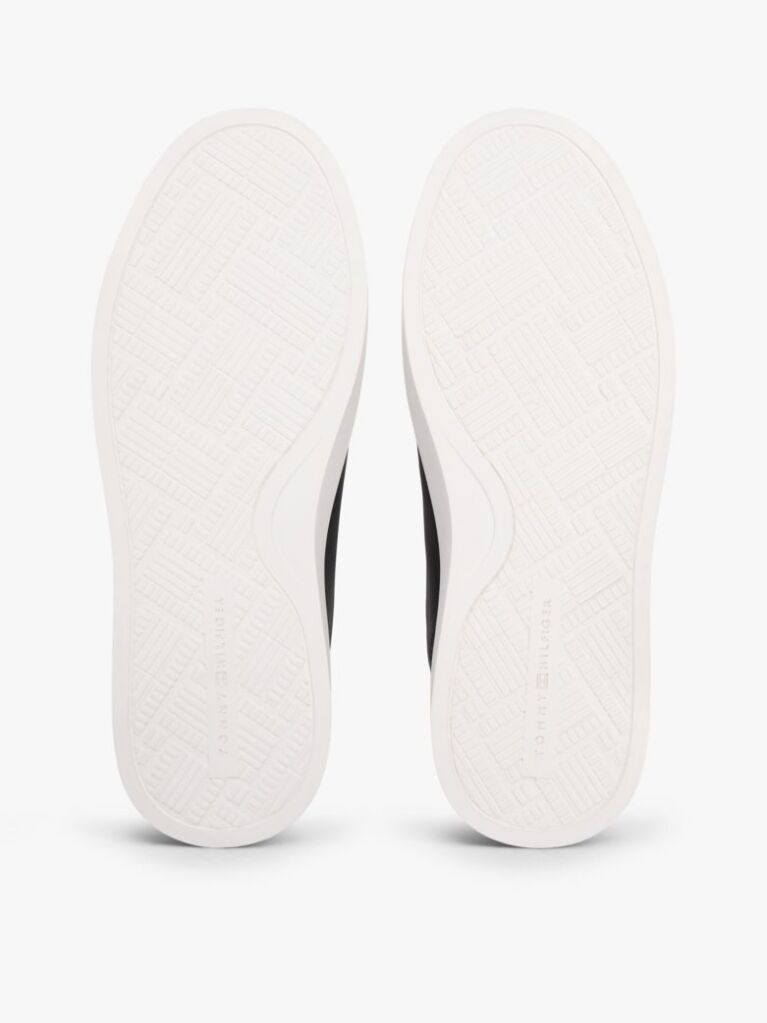 Μαύρο Δερμάτινα Sneakers Με Λογότυπο  Γυναίκες