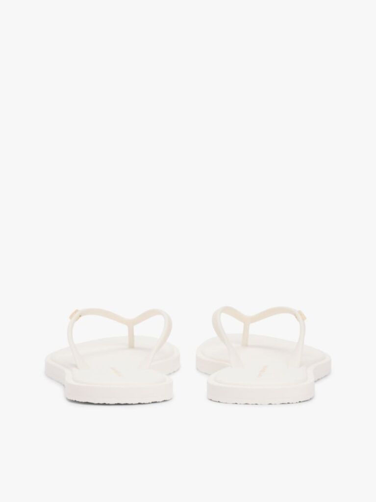 White Chic Enamel Flag Flip-Flops  Women