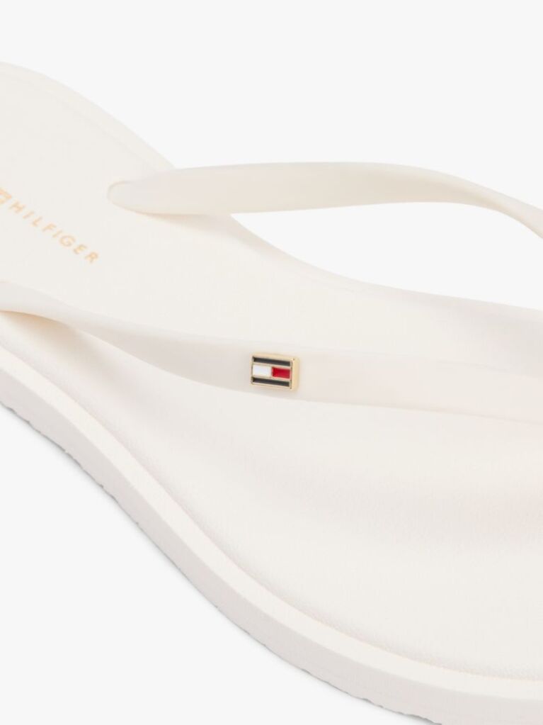 White Chic Enamel Flag Flip-Flops  Women