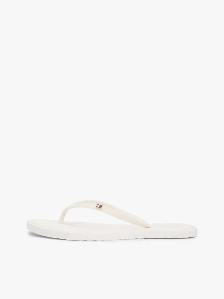 White Chic Enamel Flag Flip-Flops  Women