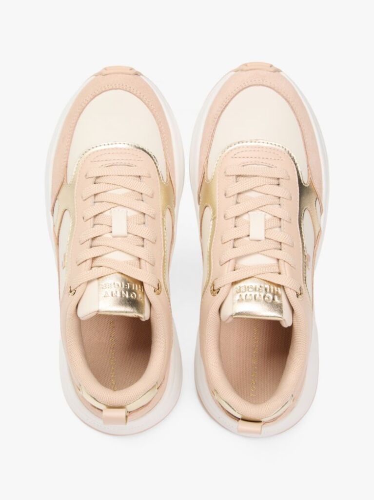 Multi Metallic Leather Chunky Trainers  Women