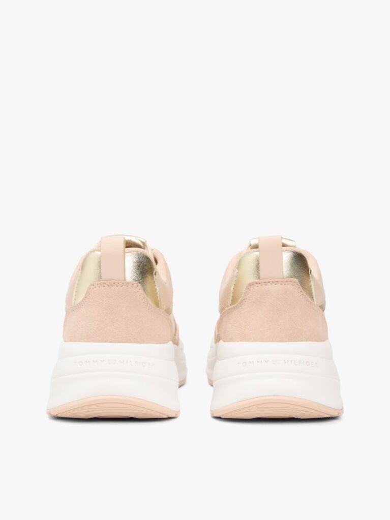 Multi Metallic Leather Chunky Trainers  Women