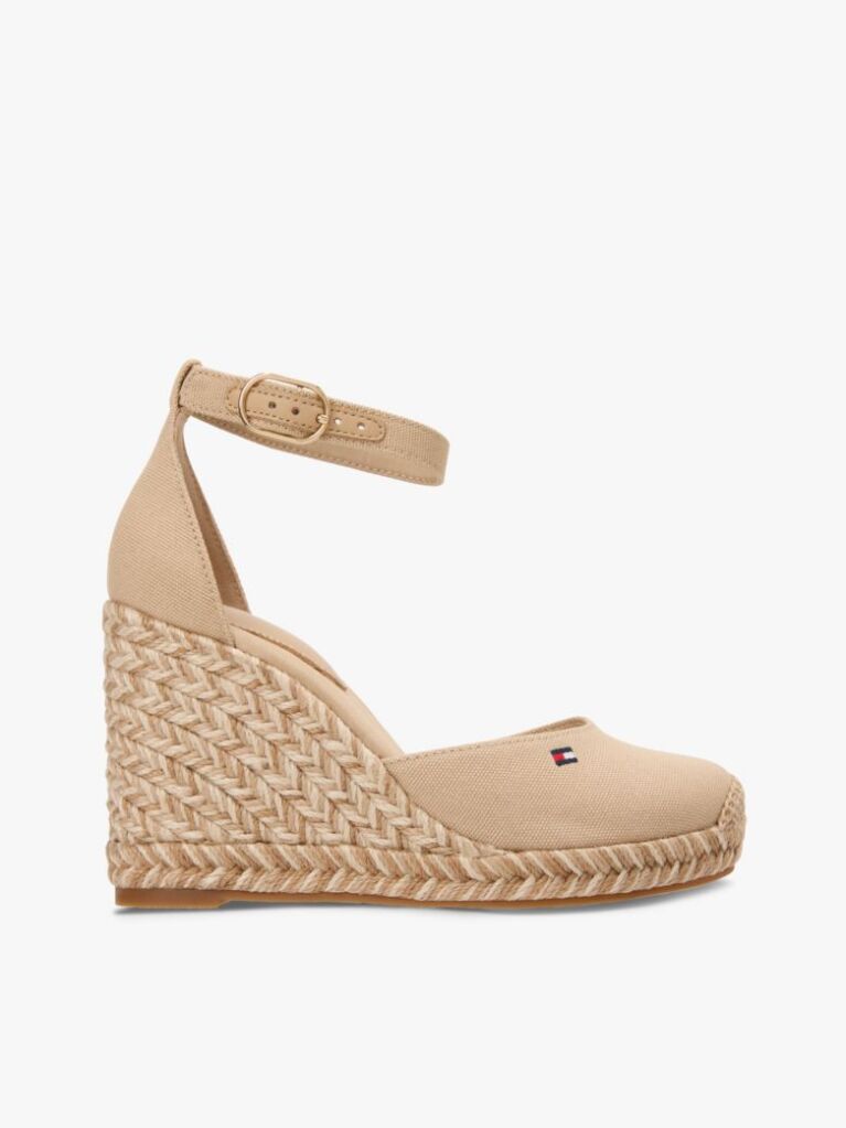 Beige Canvas High Wedge Espadrilles  Women