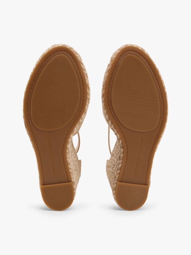 Beige Canvas High Wedge Espadrilles  Women