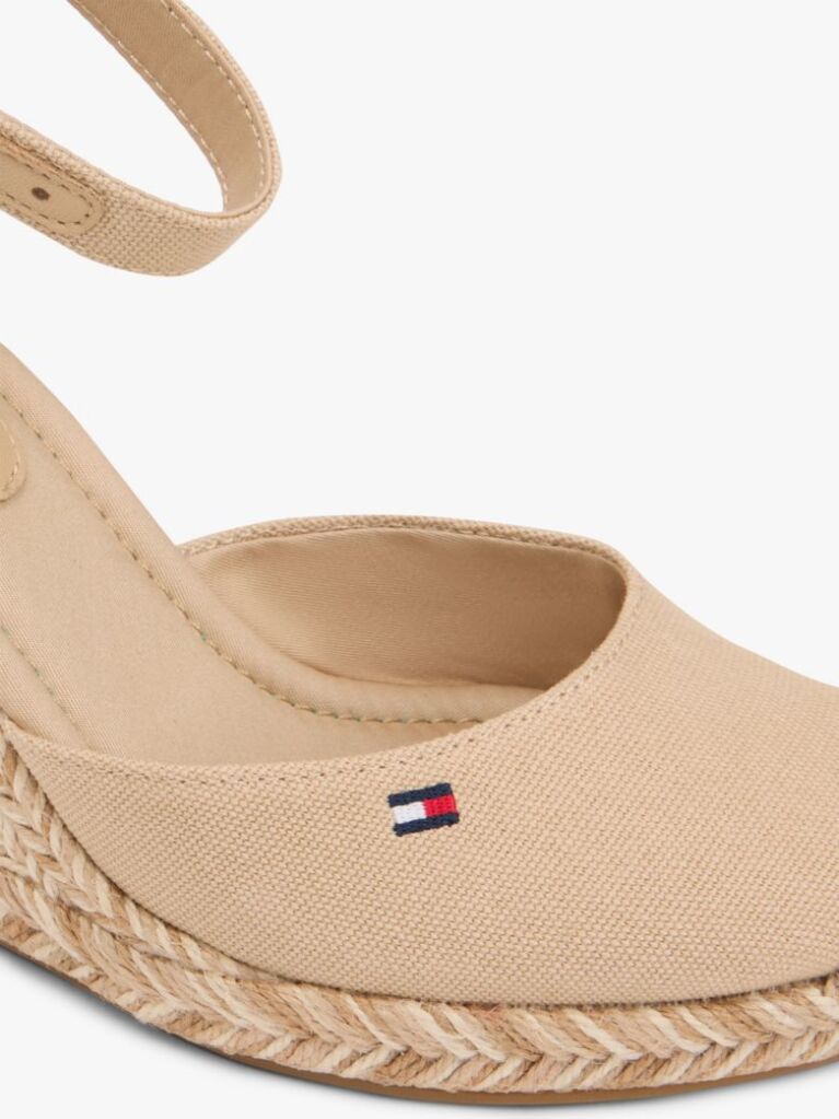 Beige Canvas High Wedge Espadrilles  Women