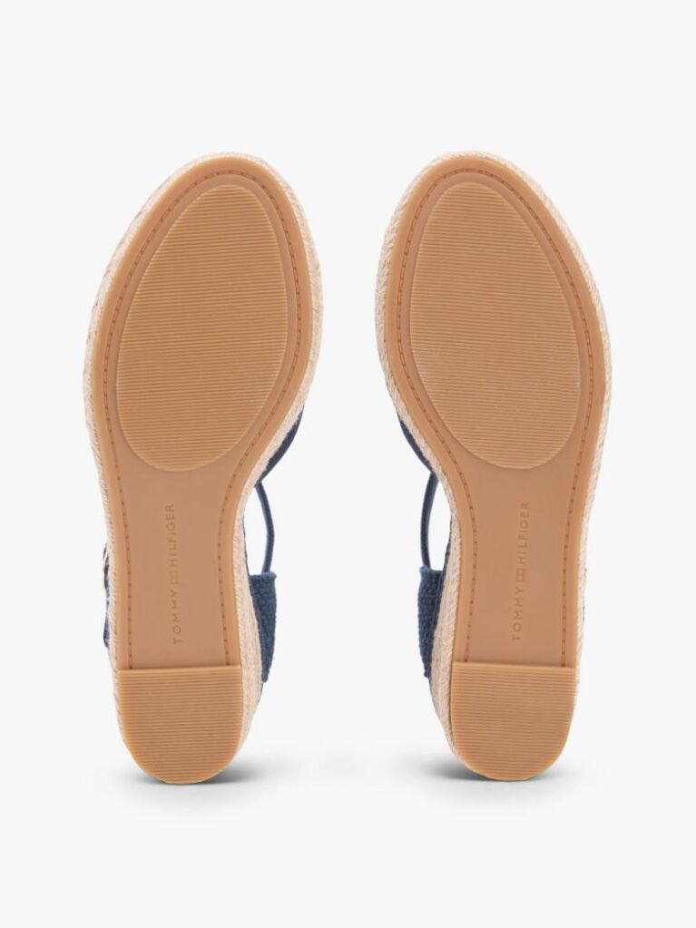 Blue Canvas Wedge Espadrilles  Women