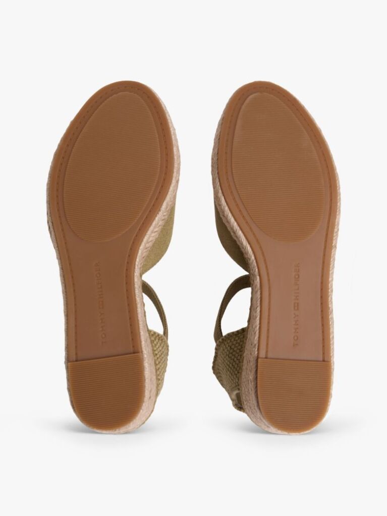 Green Canvas Wedge Espadrilles  Women