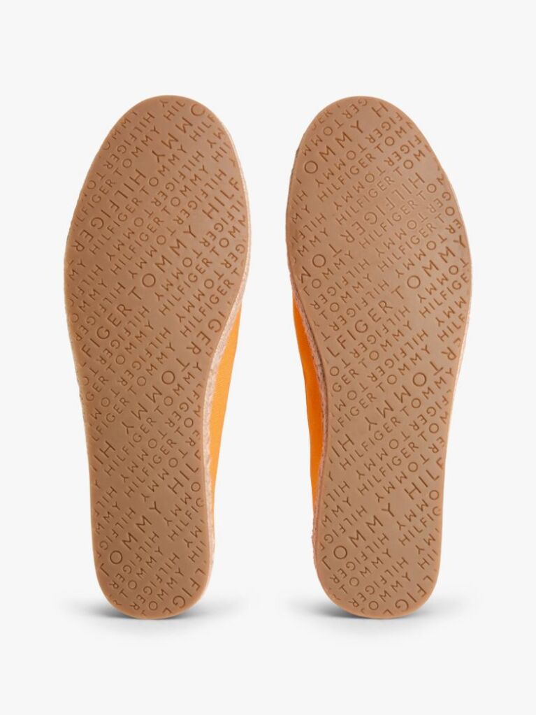 Orange Logo Embroidery Canvas Espadrilles  Women