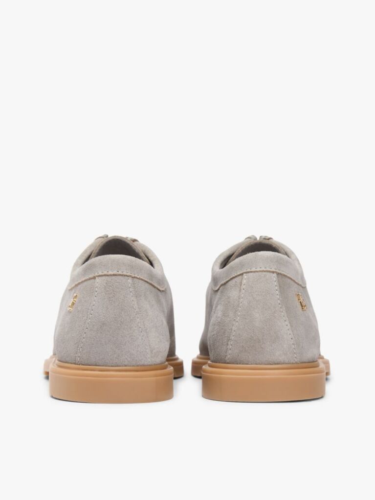 Γκρι TH Monogram Σουέτ Loafers Με Moc Μύτη  Γυναίκες