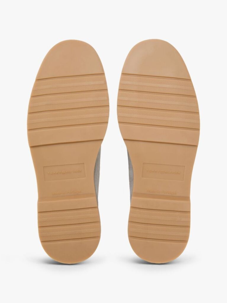 Γκρι TH Monogram Σουέτ Loafers Με Moc Μύτη  Γυναίκες