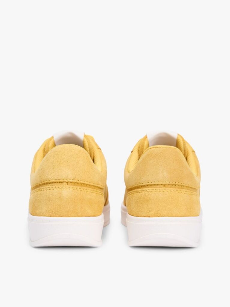 Yellow TH Monogram Suede Court Trainers  Women