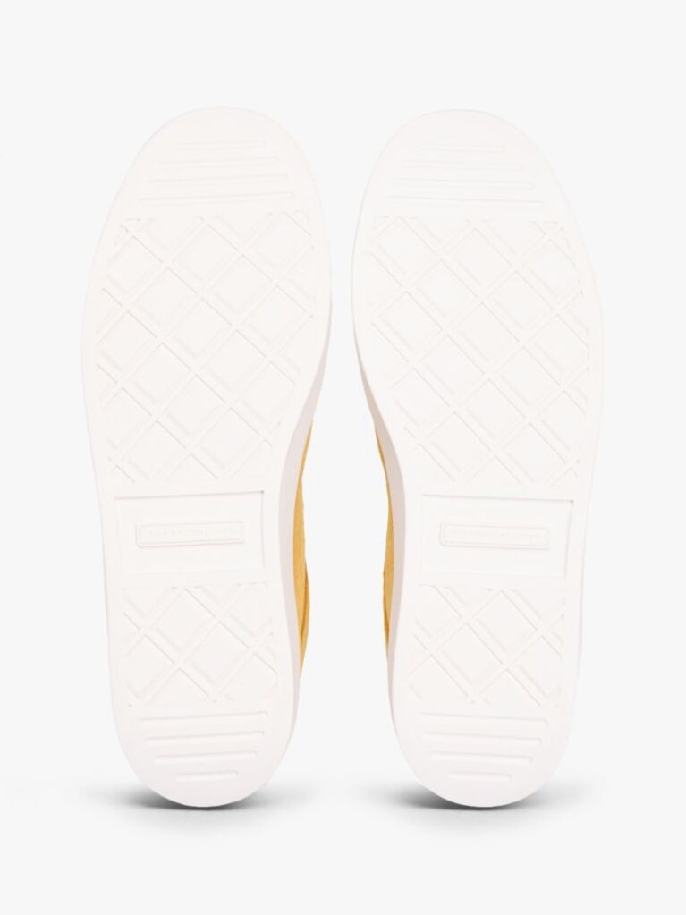Yellow TH Monogram Suede Court Trainers  Women