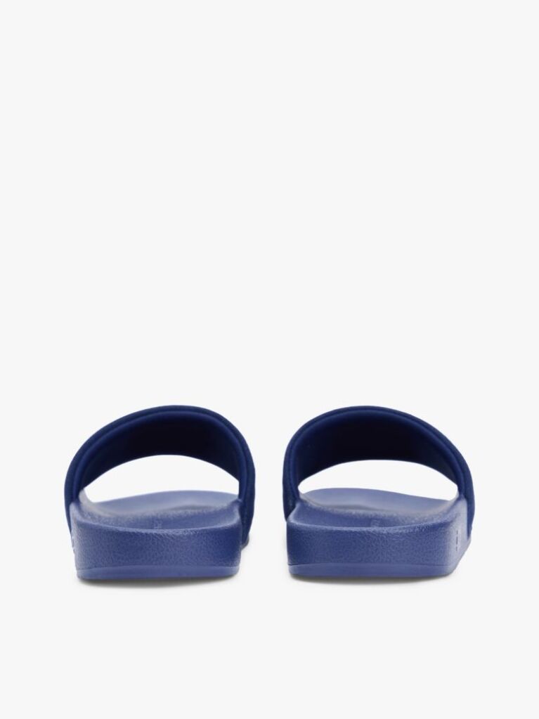 Blue Logo Embroidery Canvas Pool Slides  Women