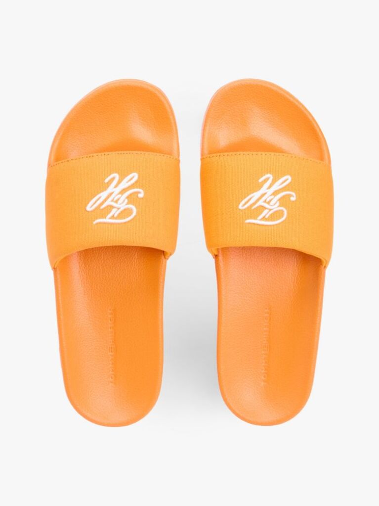 Πορτοκαλί Slides Από Καμβά Με Κεντητό Λογότυπο  Γυναίκες