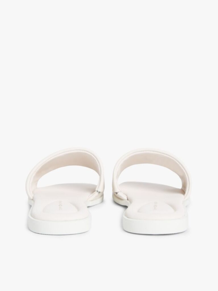 Beige Leather TH Monogram Strap Mules  Women